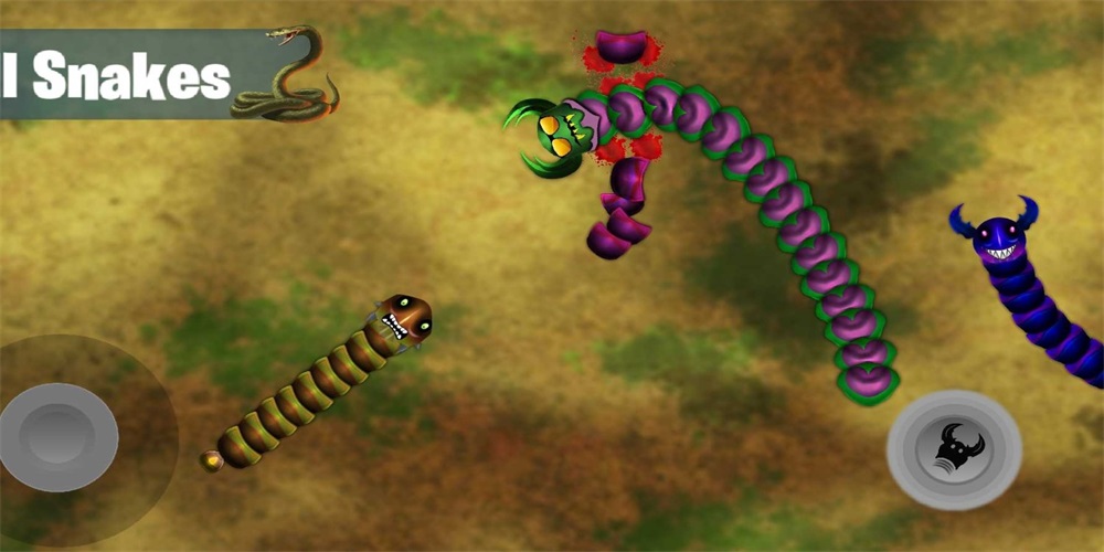 巨型蠕虫蛇游戏截图